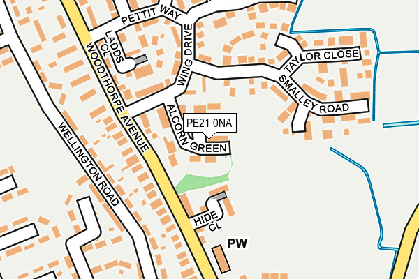 PE21 0NA map - OS OpenMap – Local (Ordnance Survey)