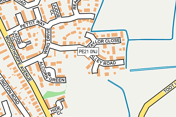 PE21 0NJ map - OS OpenMap – Local (Ordnance Survey)