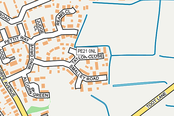 PE21 0NL map - OS OpenMap – Local (Ordnance Survey)