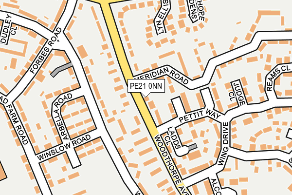 PE21 0NN map - OS OpenMap – Local (Ordnance Survey)