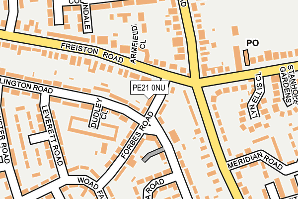 PE21 0NU map - OS OpenMap – Local (Ordnance Survey)