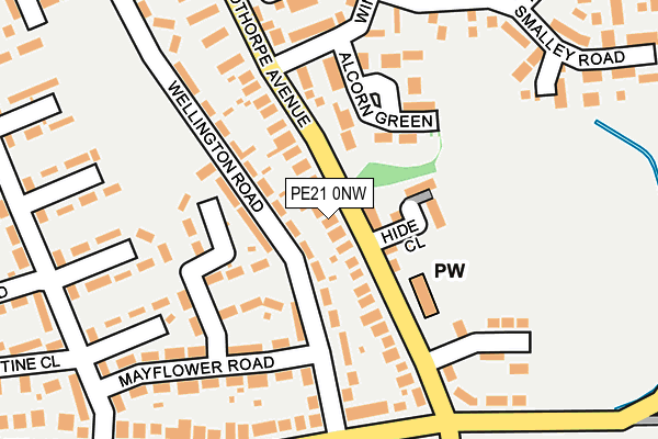 PE21 0NW map - OS OpenMap – Local (Ordnance Survey)