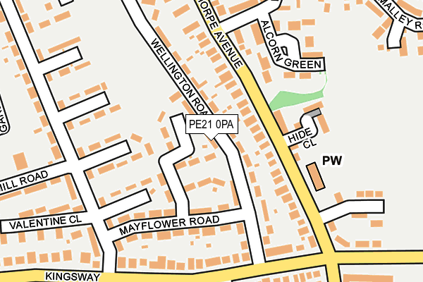 PE21 0PA map - OS OpenMap – Local (Ordnance Survey)