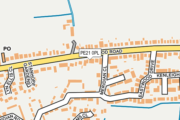 PE21 0PL map - OS OpenMap – Local (Ordnance Survey)