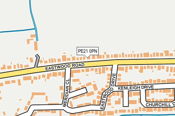PE21 0PN map - OS OpenMap – Local (Ordnance Survey)
