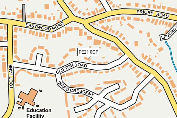 PE21 0QF map - OS OpenMap – Local (Ordnance Survey)