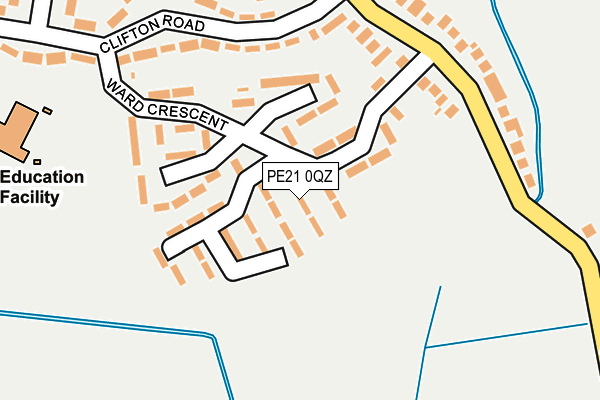 PE21 0QZ map - OS OpenMap – Local (Ordnance Survey)