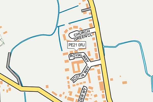 PE21 0RJ map - OS OpenMap – Local (Ordnance Survey)