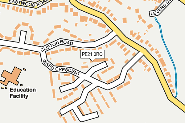 PE21 0RQ map - OS OpenMap – Local (Ordnance Survey)