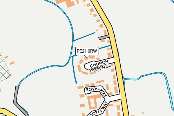 PE21 0RW map - OS OpenMap – Local (Ordnance Survey)