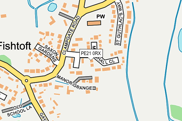 PE21 0RX map - OS OpenMap – Local (Ordnance Survey)