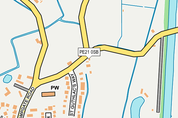 PE21 0SB map - OS OpenMap – Local (Ordnance Survey)