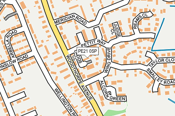 PE21 0SP map - OS OpenMap – Local (Ordnance Survey)
