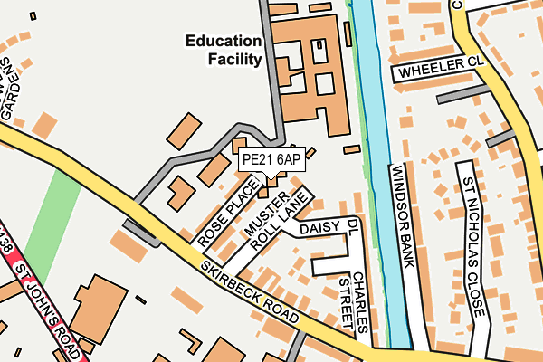 PE21 6AP map - OS OpenMap – Local (Ordnance Survey)