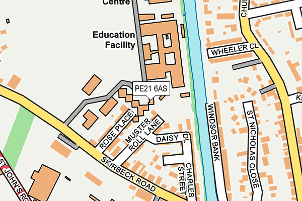 PE21 6AS map - OS OpenMap – Local (Ordnance Survey)