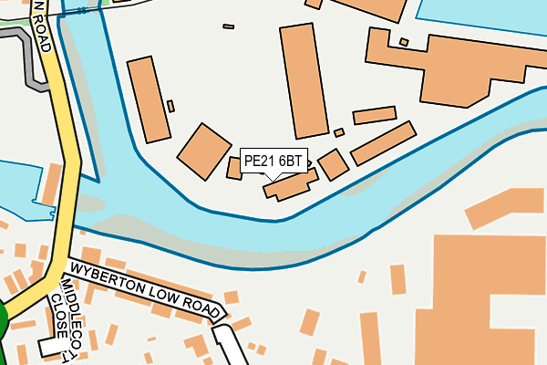 PE21 6BT map - OS OpenMap – Local (Ordnance Survey)