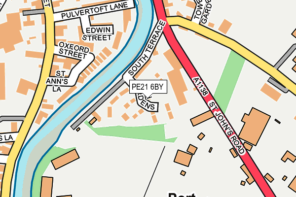 PE21 6BY map - OS OpenMap – Local (Ordnance Survey)