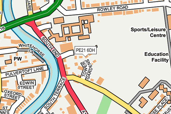 PE21 6DH map - OS OpenMap – Local (Ordnance Survey)