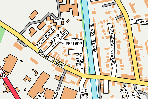 PE21 6DP map - OS OpenMap – Local (Ordnance Survey)
