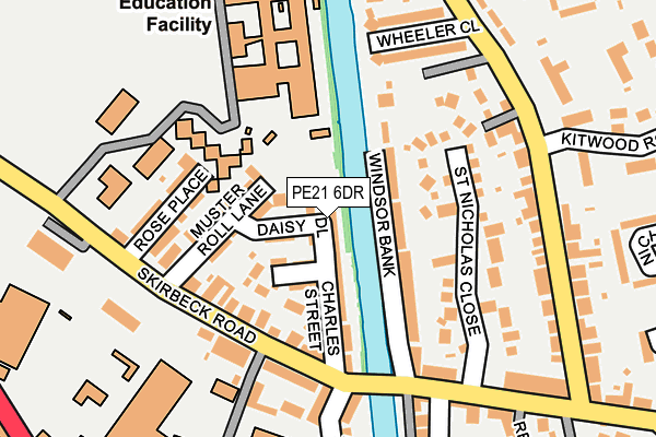PE21 6DR map - OS OpenMap – Local (Ordnance Survey)