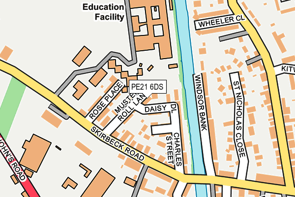 PE21 6DS map - OS OpenMap – Local (Ordnance Survey)