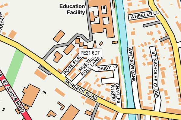 PE21 6DT map - OS OpenMap – Local (Ordnance Survey)