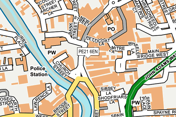 PE21 6EN map - OS OpenMap – Local (Ordnance Survey)