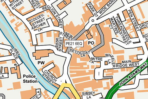 PE21 6EQ map - OS OpenMap – Local (Ordnance Survey)