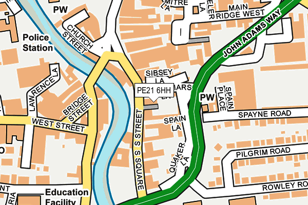 PE21 6HH map - OS OpenMap – Local (Ordnance Survey)