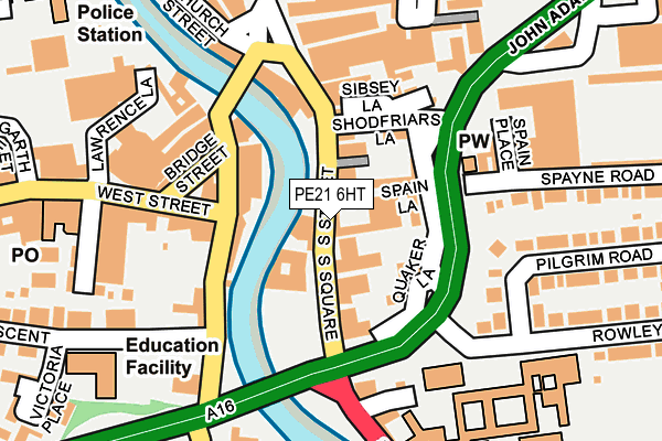 PE21 6HT map - OS OpenMap – Local (Ordnance Survey)
