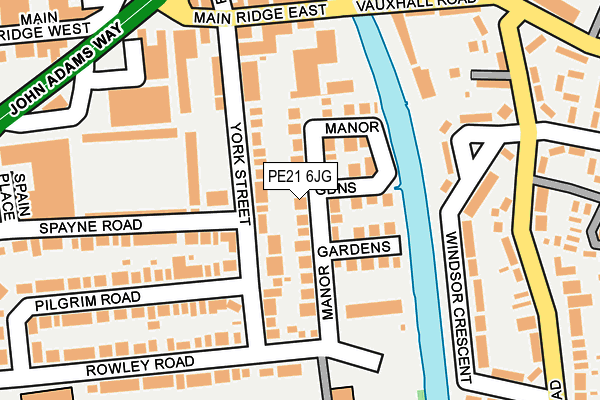 PE21 6JG map - OS OpenMap – Local (Ordnance Survey)