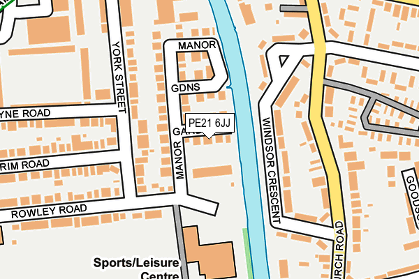 PE21 6JJ map - OS OpenMap – Local (Ordnance Survey)