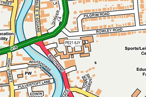 PE21 6JY map - OS OpenMap – Local (Ordnance Survey)