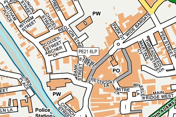 PE21 6LP map - OS OpenMap – Local (Ordnance Survey)