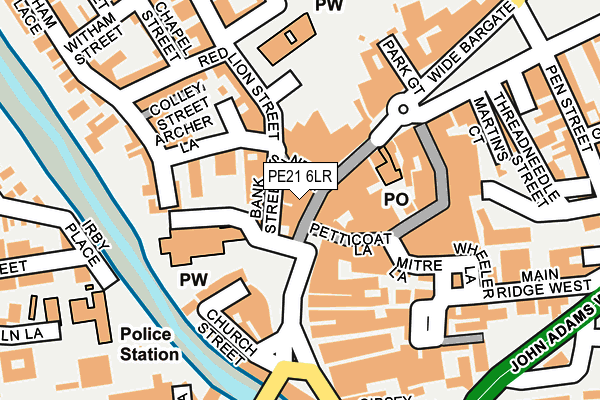 PE21 6LR map - OS OpenMap – Local (Ordnance Survey)