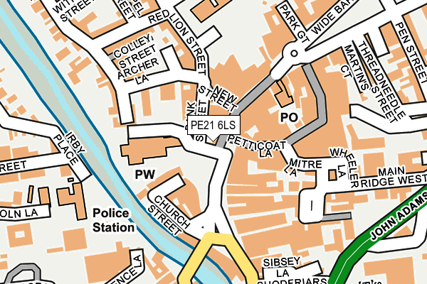 PE21 6LS map - OS OpenMap – Local (Ordnance Survey)