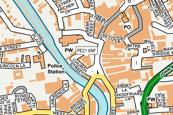 PE21 6NF map - OS OpenMap – Local (Ordnance Survey)