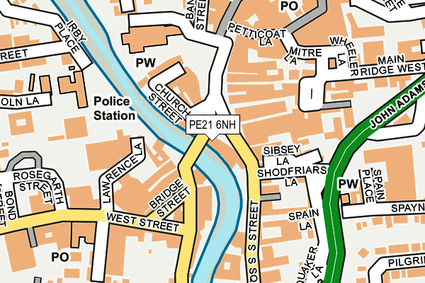 PE21 6NH map - OS OpenMap – Local (Ordnance Survey)