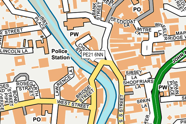 PE21 6NN map - OS OpenMap – Local (Ordnance Survey)