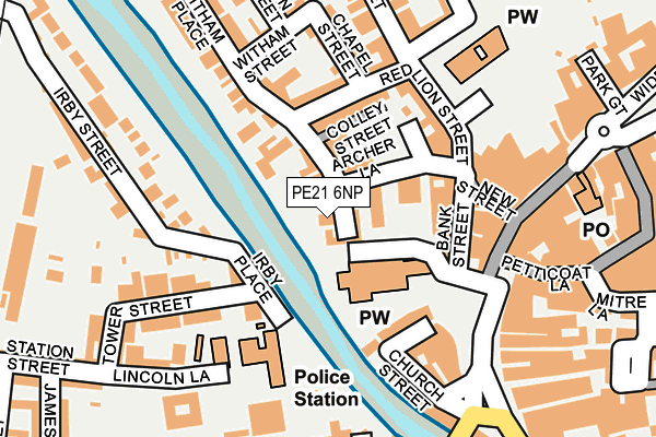 PE21 6NP map - OS OpenMap – Local (Ordnance Survey)