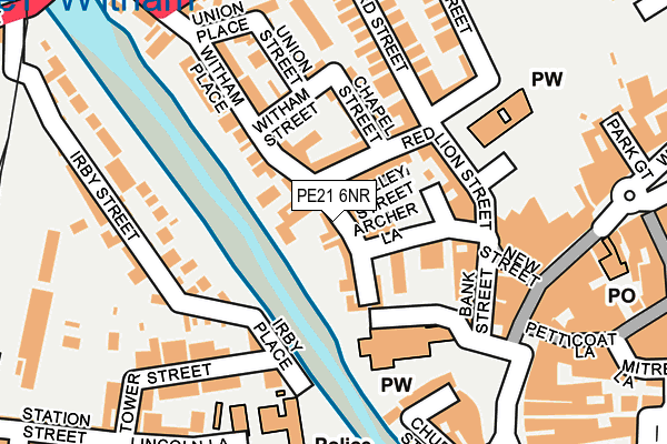 PE21 6NR map - OS OpenMap – Local (Ordnance Survey)