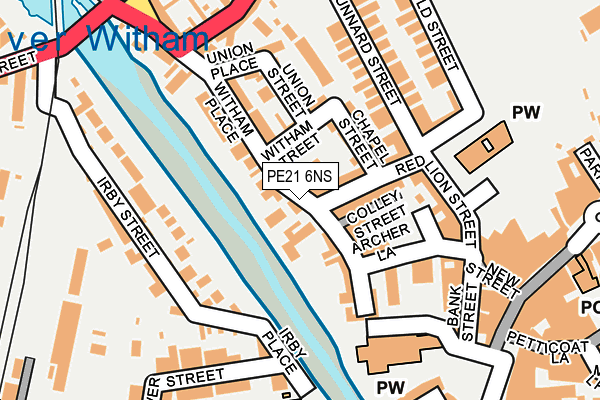 PE21 6NS map - OS OpenMap – Local (Ordnance Survey)