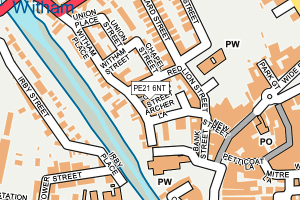 PE21 6NT map - OS OpenMap – Local (Ordnance Survey)