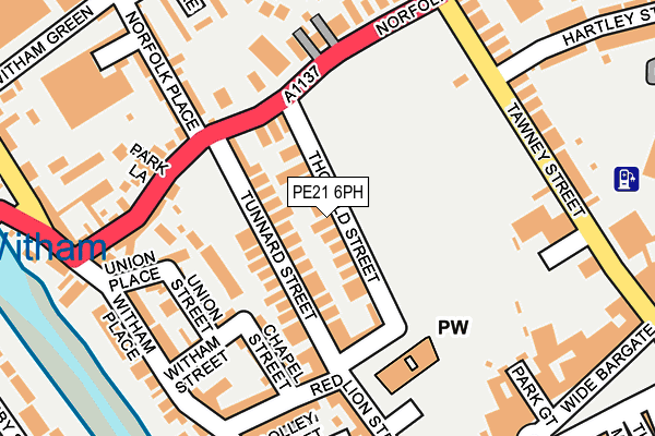 PE21 6PH map - OS OpenMap – Local (Ordnance Survey)