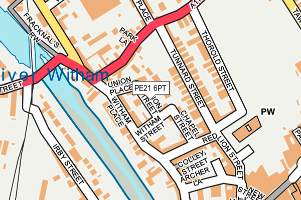 PE21 6PT map - OS OpenMap – Local (Ordnance Survey)
