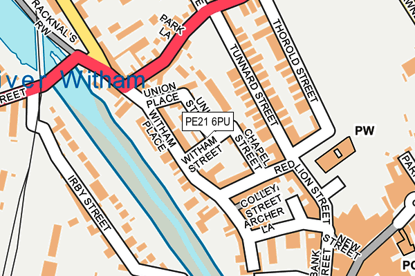 PE21 6PU map - OS OpenMap – Local (Ordnance Survey)