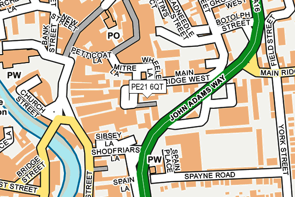 PE21 6QT map - OS OpenMap – Local (Ordnance Survey)