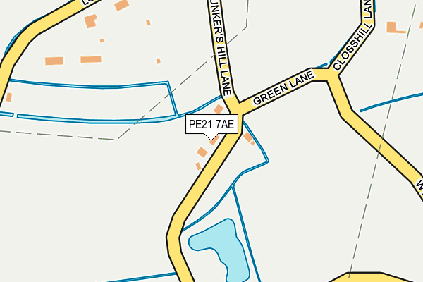 PE21 7AE map - OS OpenMap – Local (Ordnance Survey)