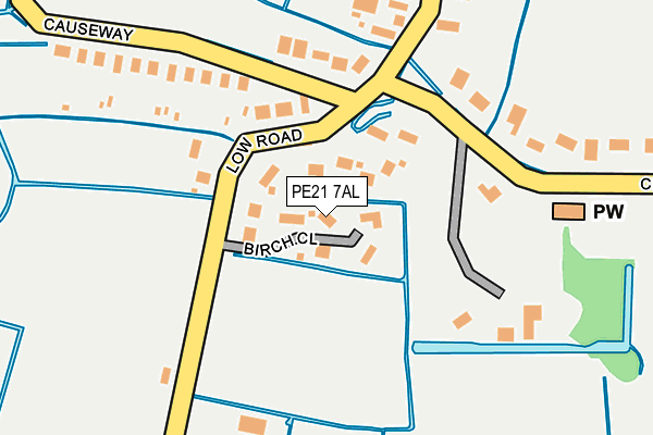 PE21 7AL map - OS OpenMap – Local (Ordnance Survey)