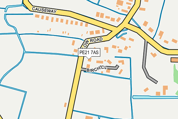 PE21 7AS map - OS OpenMap – Local (Ordnance Survey)